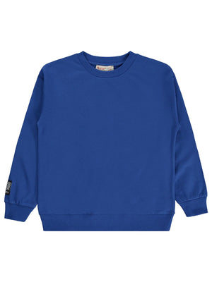 Silversun Basic Etiket Armalı 8-13 Yaş Sweatshirt - Mavi