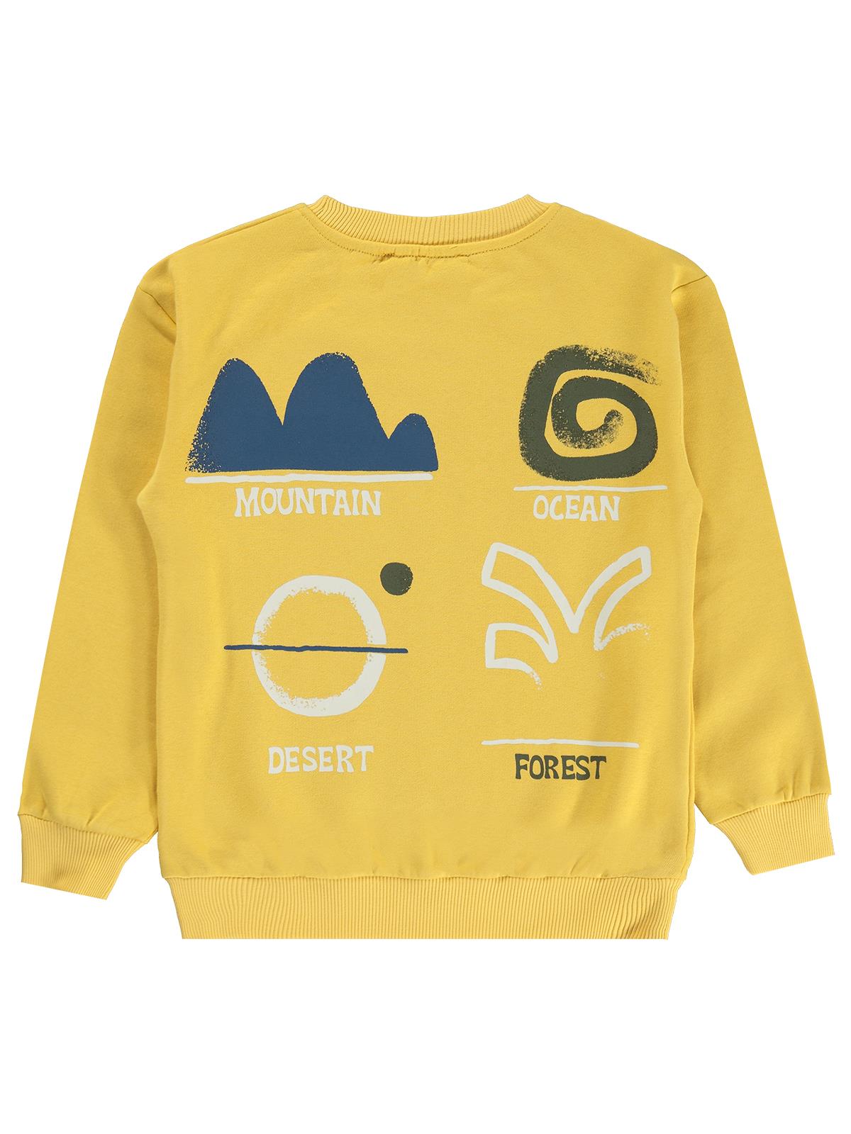 Silversun OCEAN Baskılı 8-13 Yaş Sweatshirt - Sarı