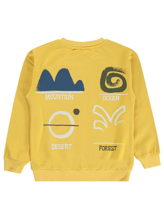 Silversun OCEAN Baskılı 8-13 Yaş Sweatshirt - Sarı