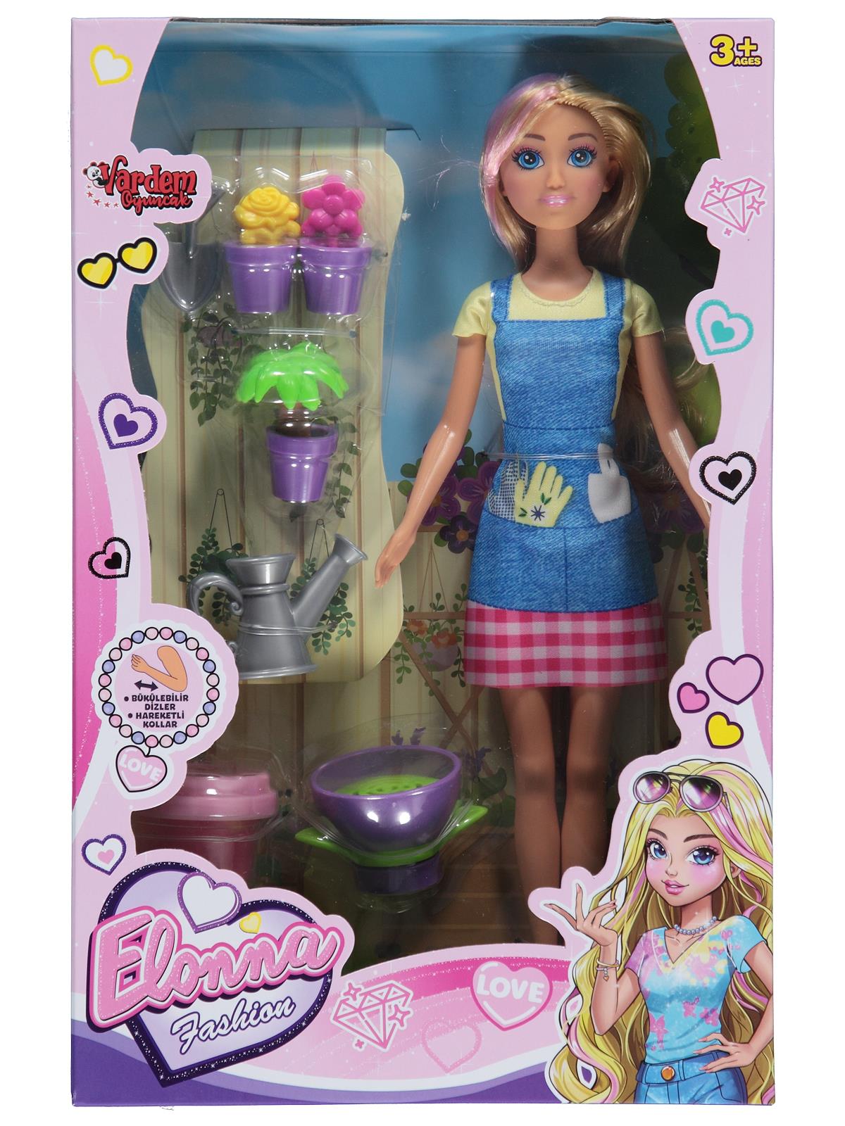 Vardem Kutulu 29 Cm Aksesuarlı Çiçekçi Bebek - Mavi