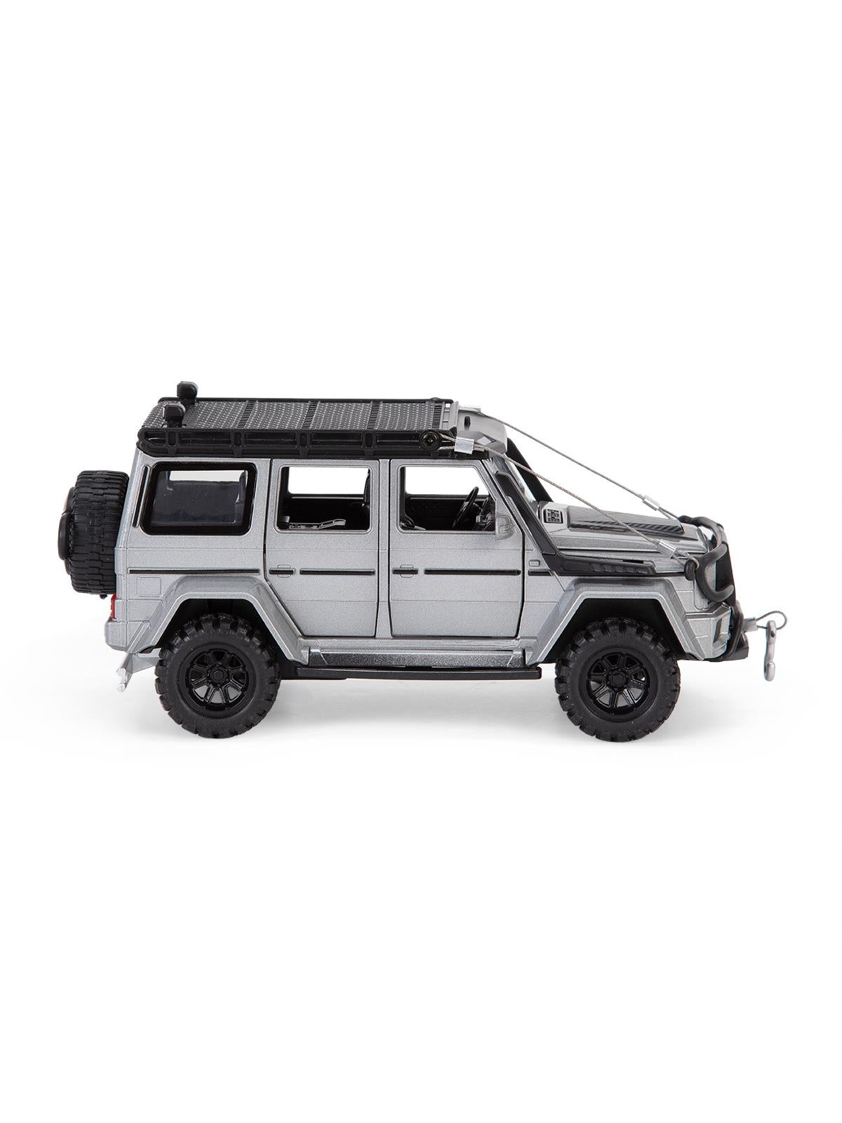 Vardem Kutulu 1:32 Çek Bırak Işıklı ve Sesli Off Road Metal Jeep - Gri