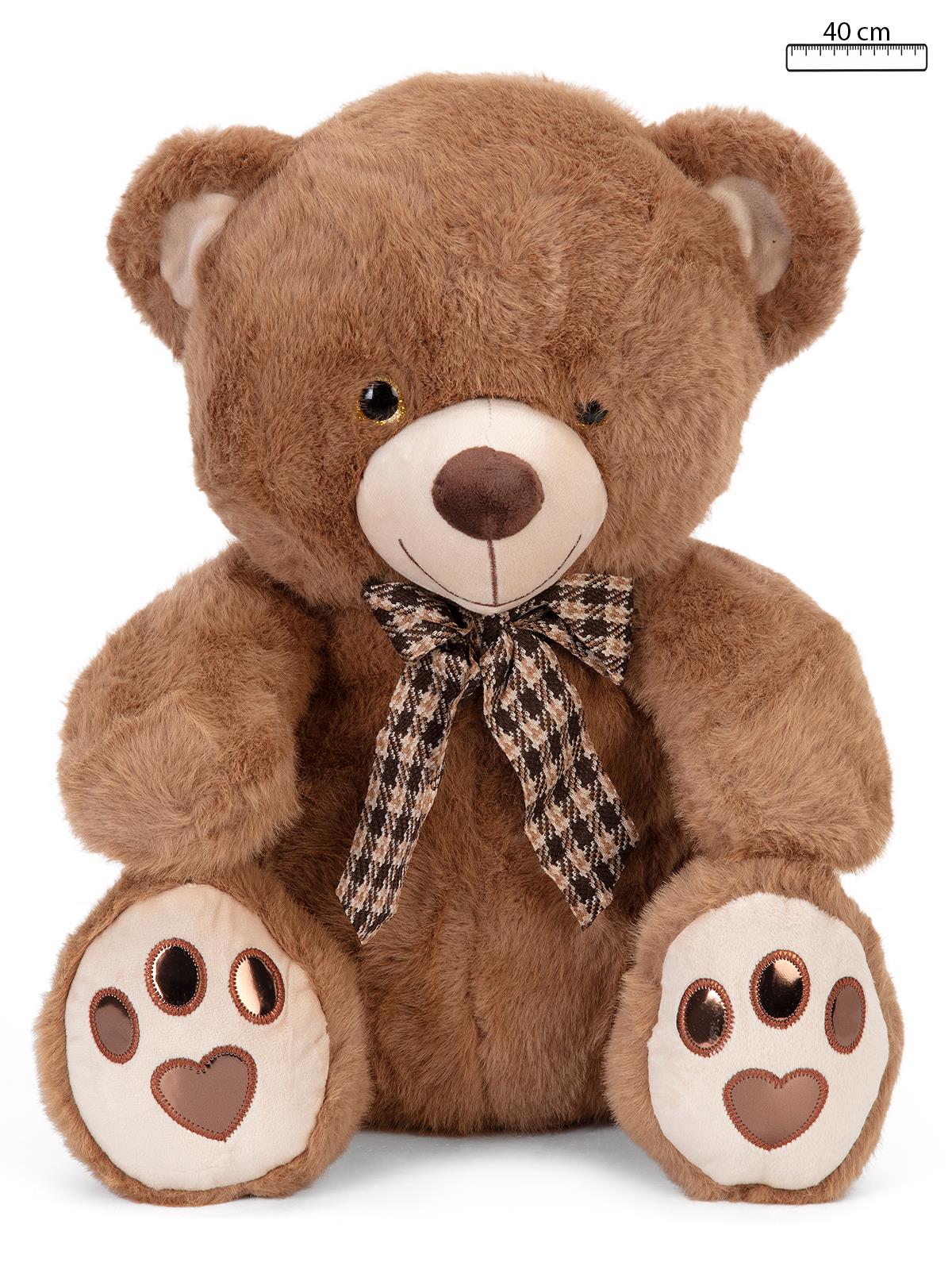 Vardem Peluş 40 Cm Kurdeleli Ayı - Kahverengi