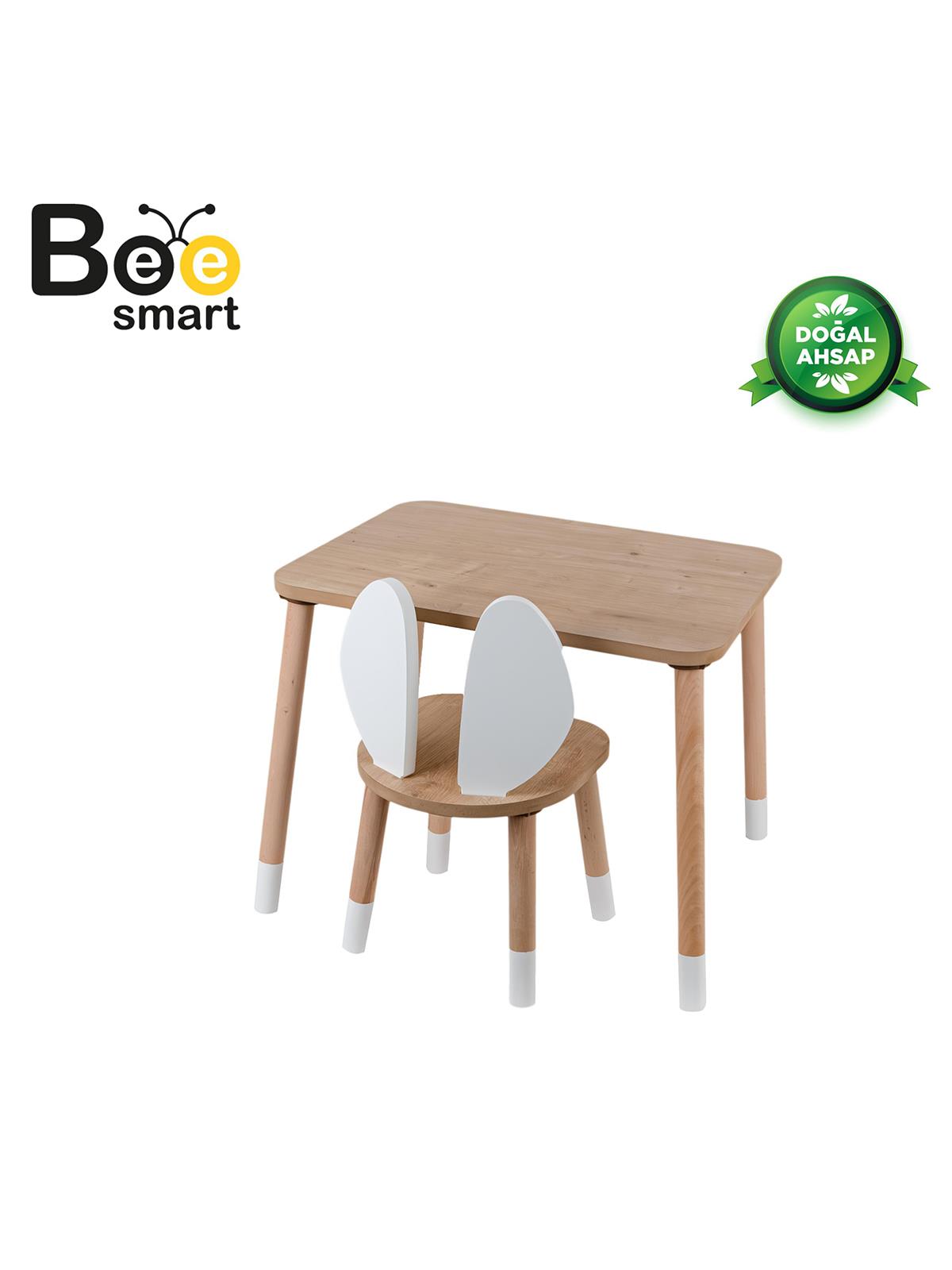 Bee Smart Beyaz Paçalı 1 Sandalyeli Set