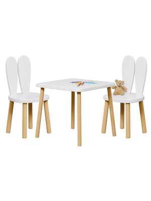 Bee Smart Beyaz Paçalı 2 Sandalyeli Set