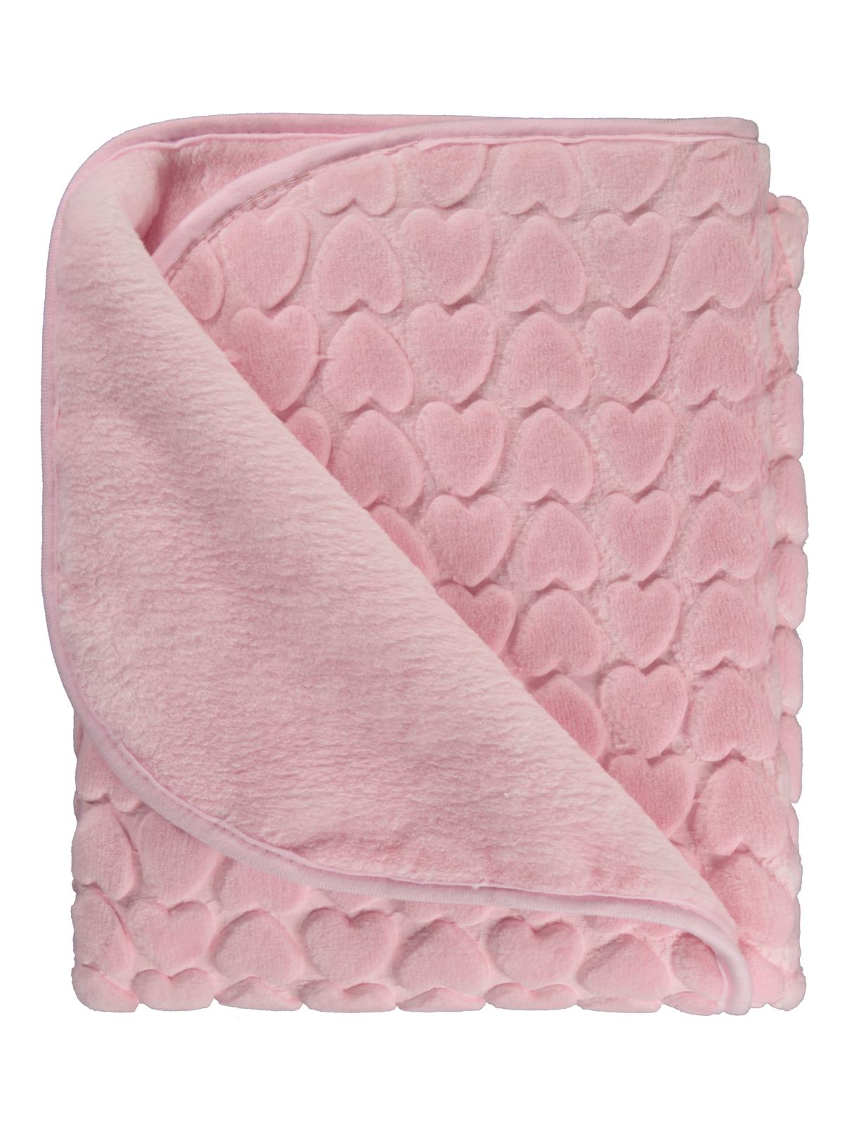 Civil Baby Kalp Empirme Baskılı 100x120 cm Battaniye - Pembe