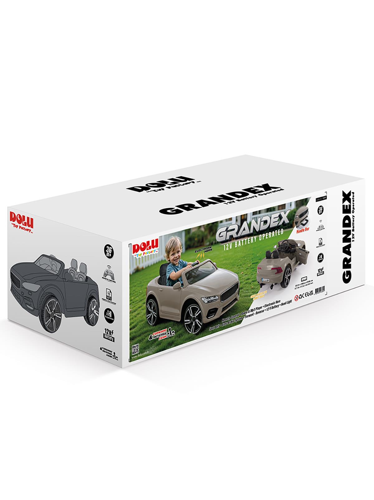 Dolu Oyuncak Grandex 12 Volt Uzaktan Kumandalı Akülü Araba - Kahverengi