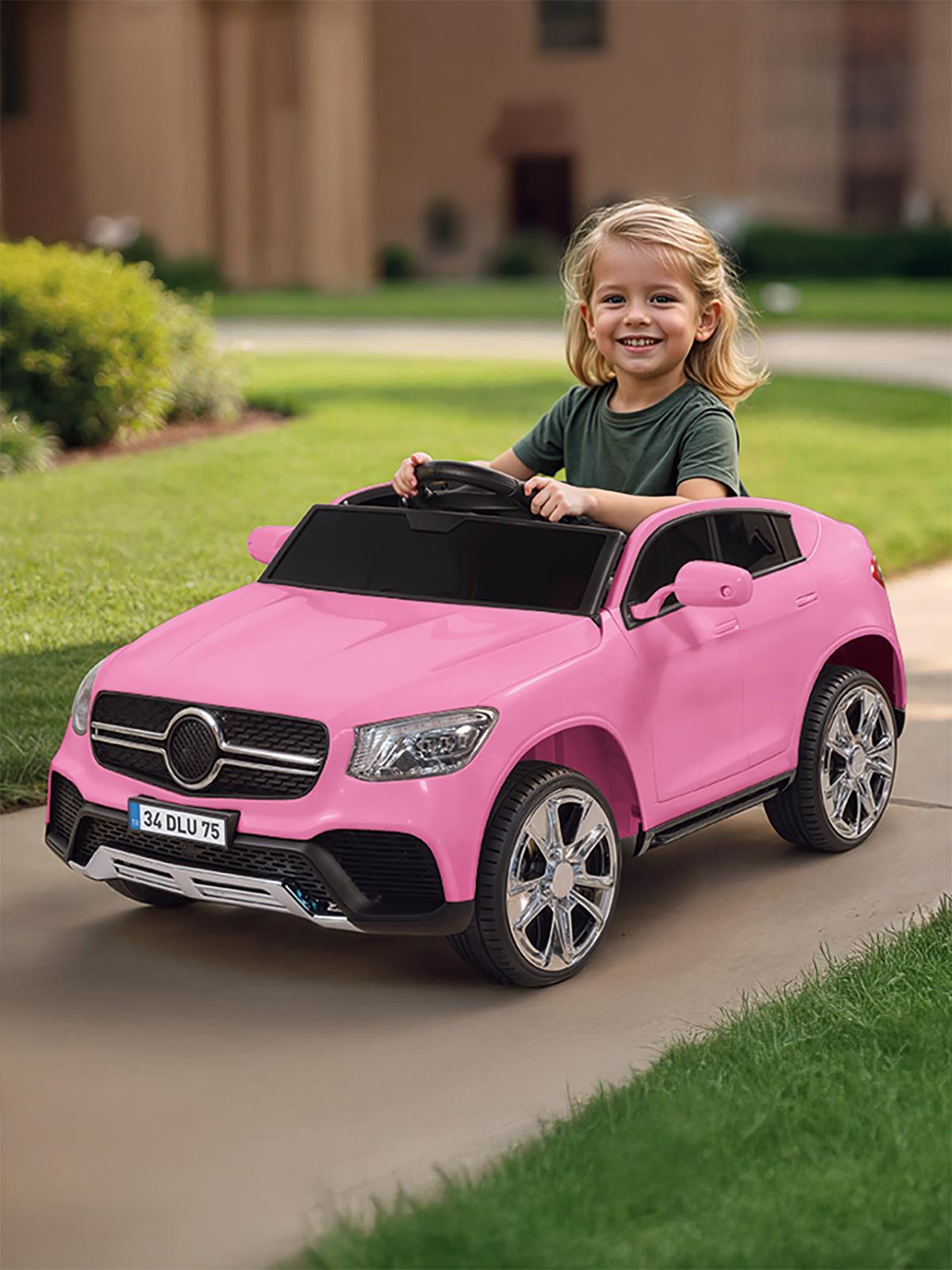 Dolu Oyuncak 12 Volt Uzaktan Kumandalı Akülü Araba - Pembe