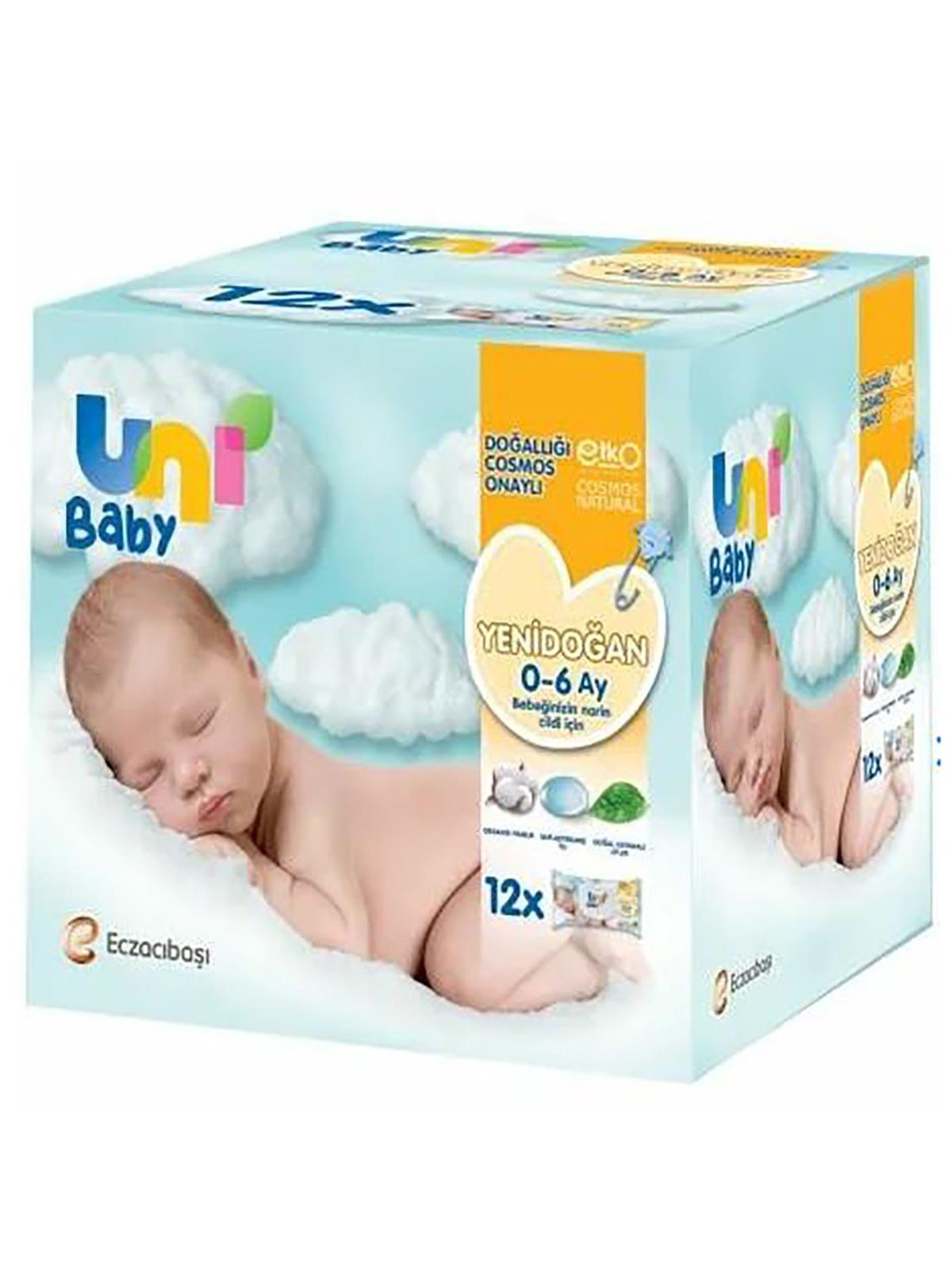 Uni Baby Yenidoğan 12'li Islak Mendil 480 Yaprak
