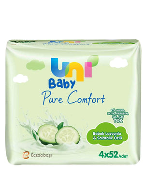 Uni Baby Pure Comfort Salatalık Islak Havlu 4x52
