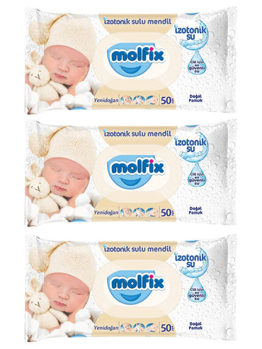 Molfix İzotonik Islak Mendil Yenidoğan 3x50 Adet
