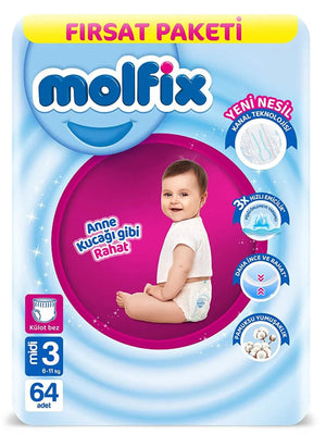 Molfix Külot Bez 3 Beden Süper Fırsat Paketi 60 Adet
