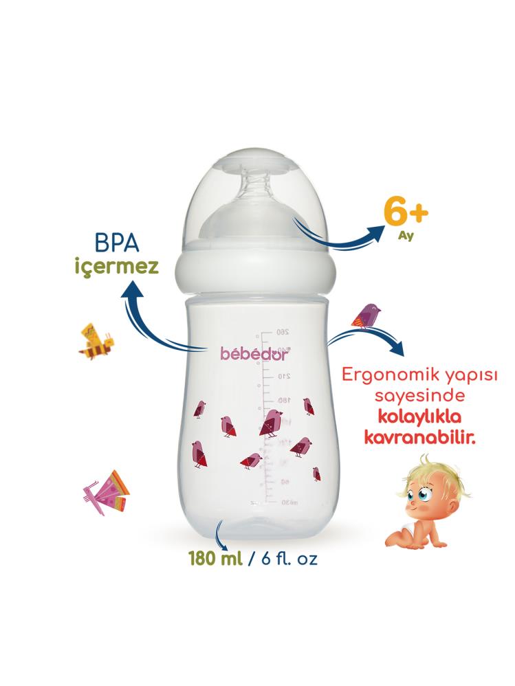 Bebedor Geniş Ağız PP Biberon 260 ml - Standart