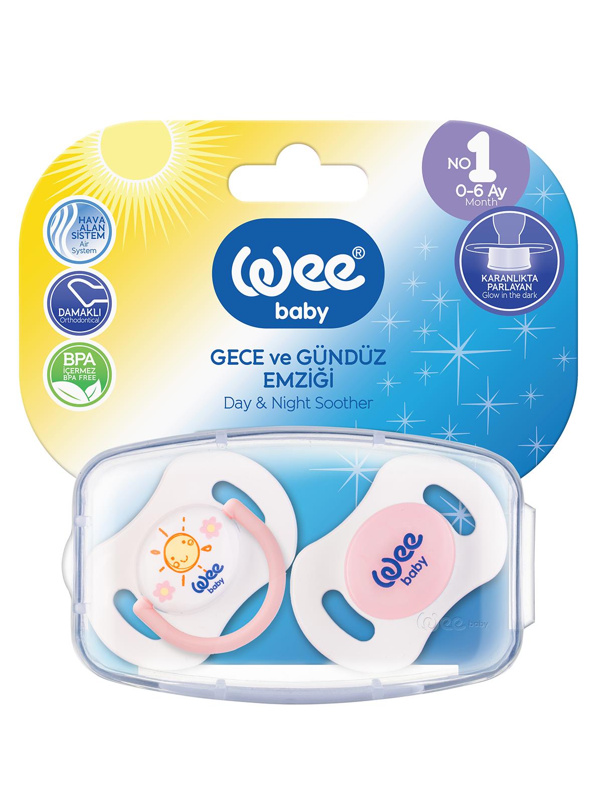 Wee Baby 2'li Gece Gündüz Emzik No:1  - Pembe