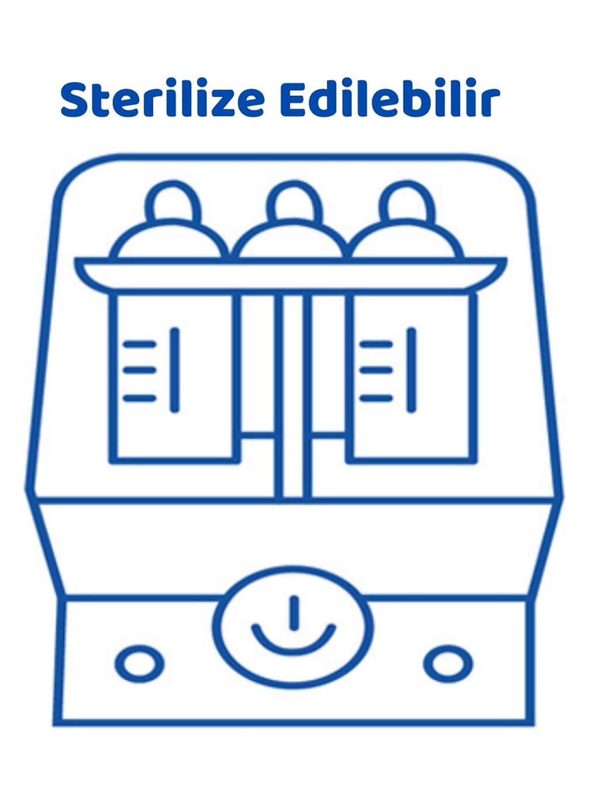 Wee Baby Sılıkon Desenlı Emzık No 3 - Mavi