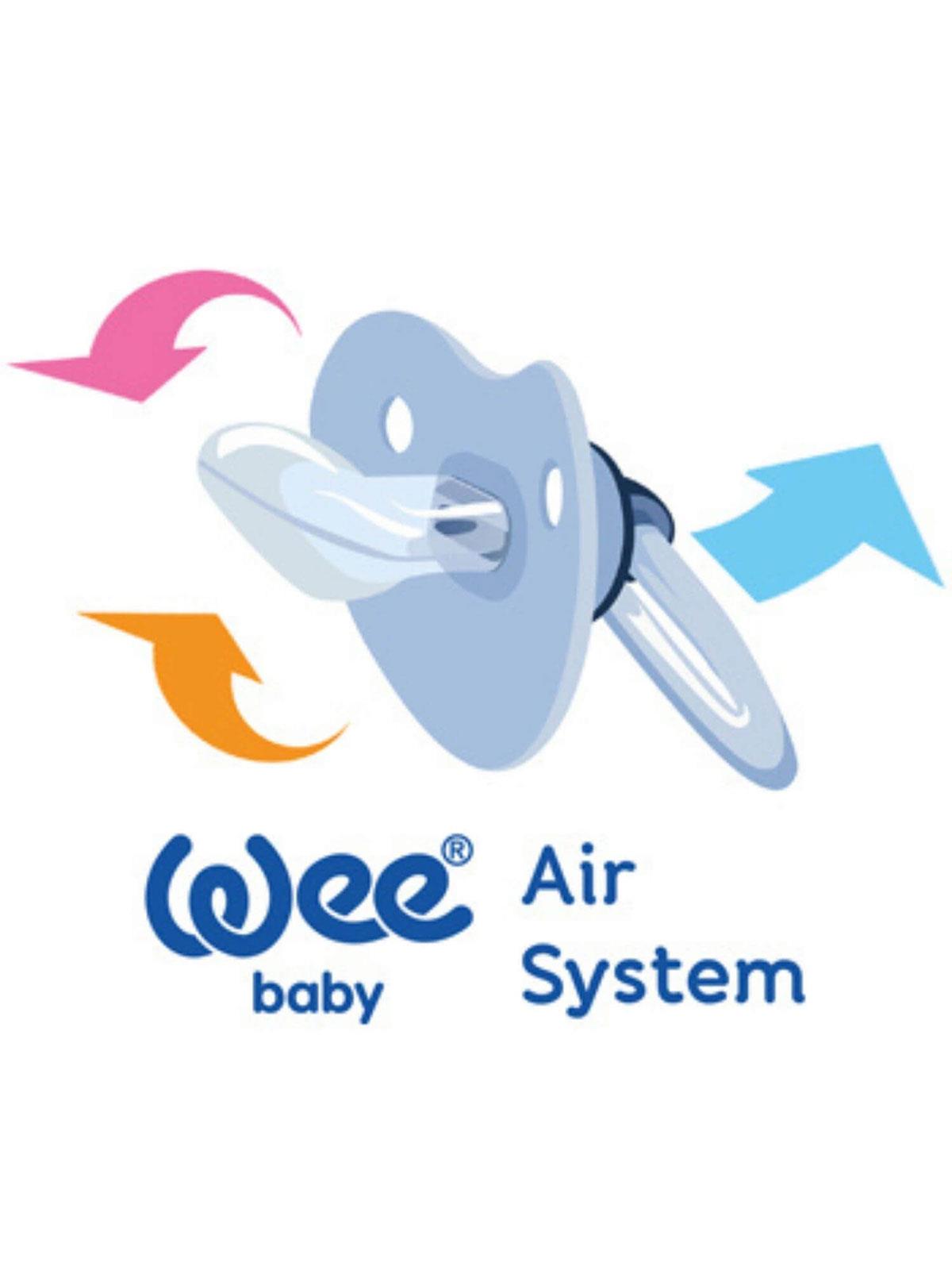 Wee Baby Sılıkon Desenlı Emzık No 3 - Mavi