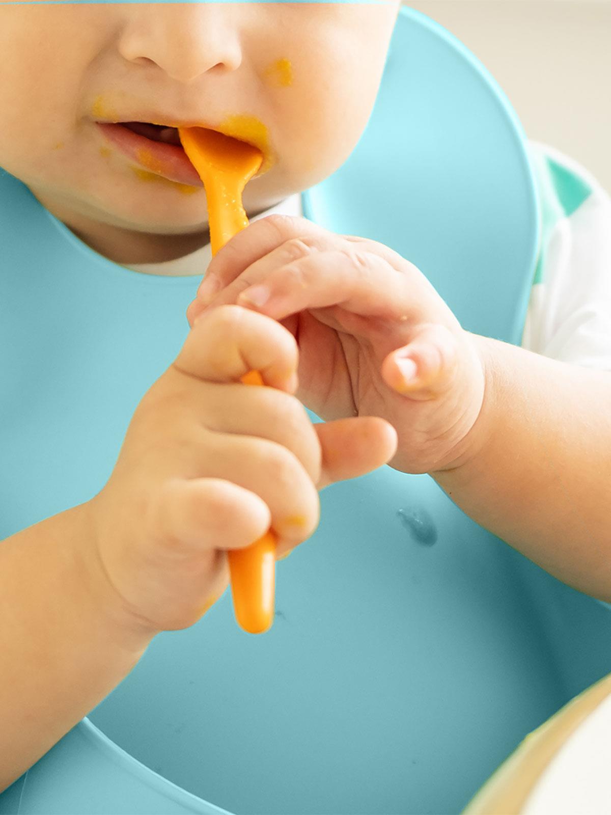 Wee Baby Silikon Mama Önlüğü - Mavi