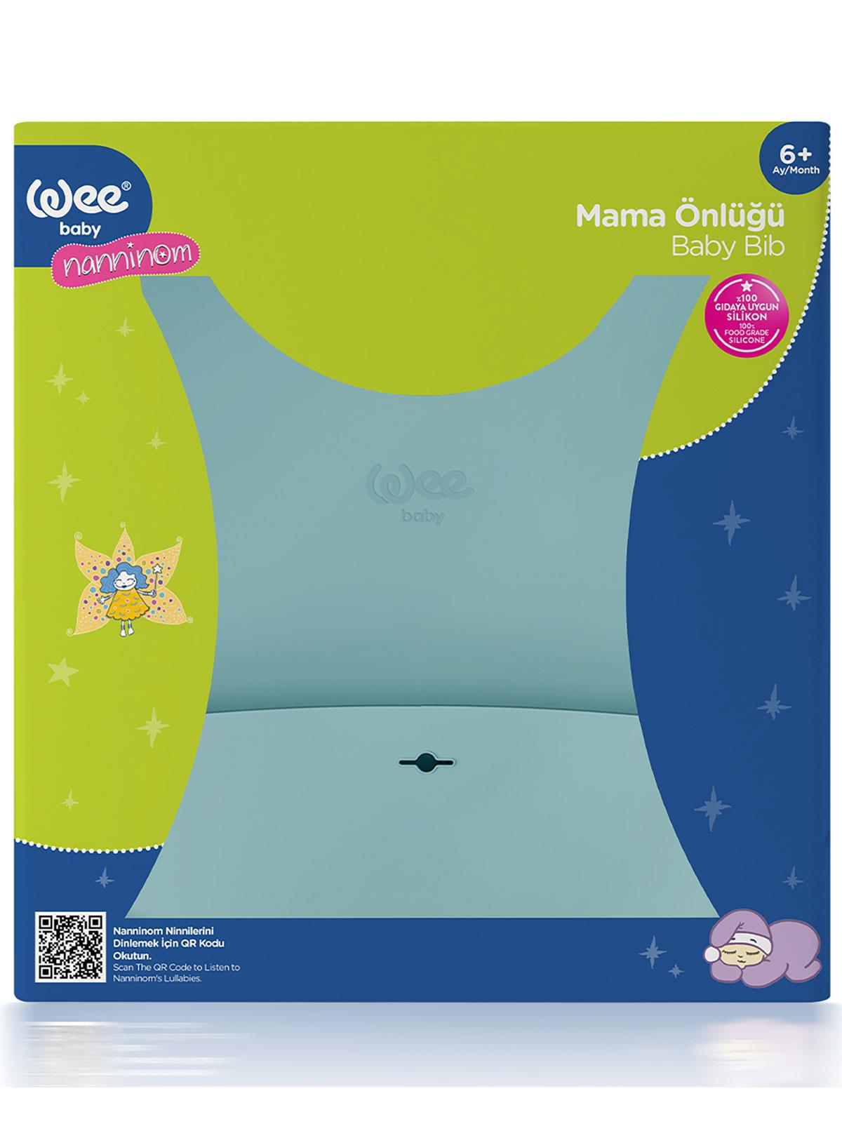 Wee Baby Silikon Mama Önlüğü - Mavi