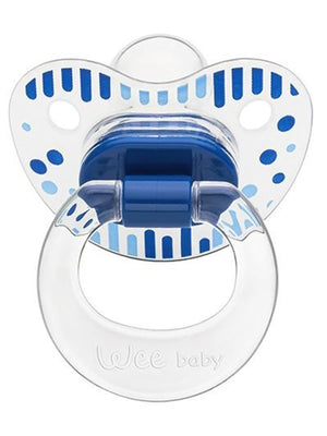 Wee Baby Sılıkon Desenlı Emzık No 3 - Mavi