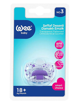 Wee Baby Sılıkon Desenlı Emzık No 3 - Lila