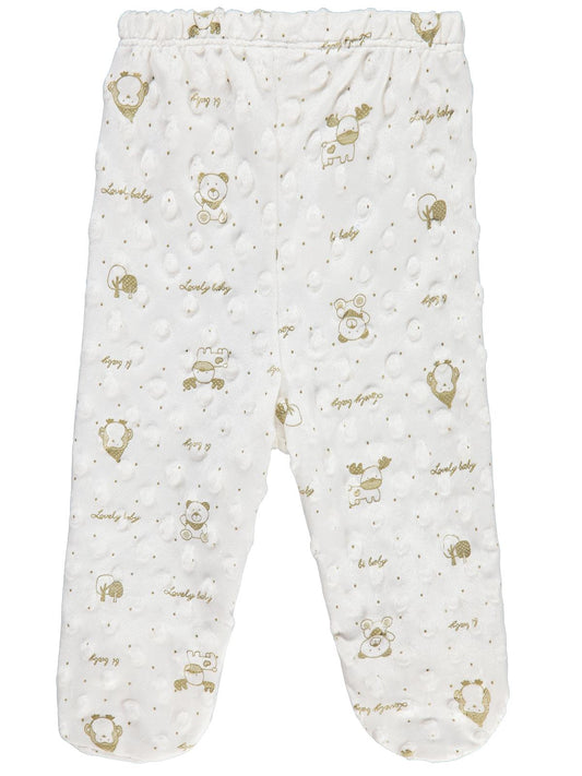 Civil Baby Desenli 1-6 Ay Tek Alt Bebe - Ekru