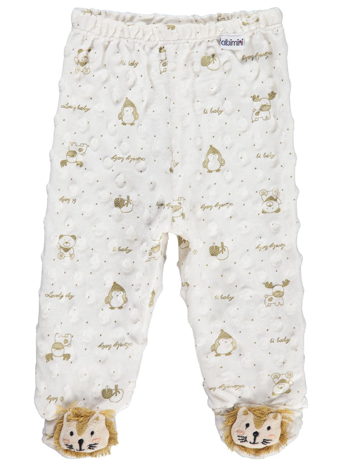 Civil Baby Desenli 1-6 Ay Tek Alt Bebe - Ekru