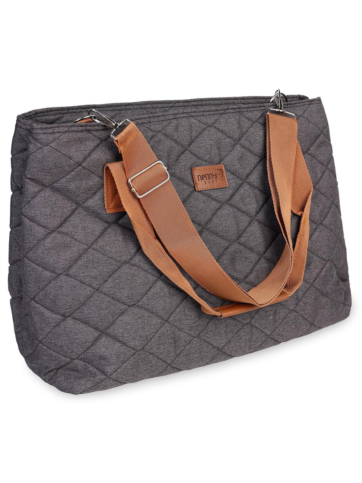 Nenny Baby Kapitoneli Mommy Bag Anne Bebek Bakım Çantası - Gri