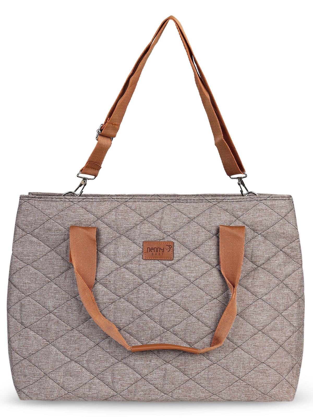 Nenny Baby Kapitoneli Mommy Bag Anne Bebek Bakım Çantası - Kahverengi