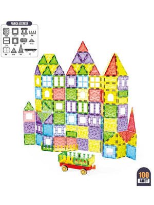 Vardem 100 Parça 7,5 Cm Manyetik Yapı Blokları