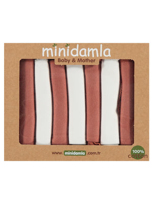 Minidamla 7li Ağız Mendili - Kahve