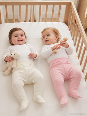 Minidamla Patikli Basic 2'li set 3-9 Ay Tek Alt Bebe - Pembe