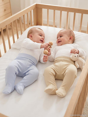 Minidamla Patikli Basic 2'li set 3-9 Ay Tek Alt Bebe - Mavi
