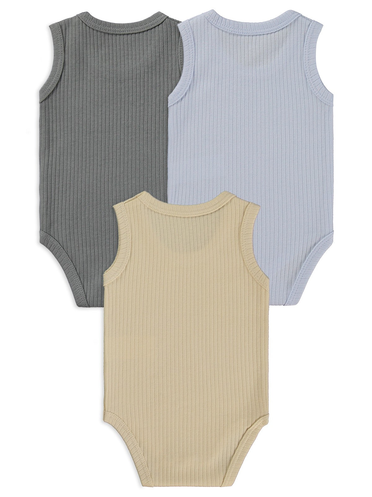 Minidamla Askılı Basic 3'lü set 1-18 Ay Çıtçıtlı Badi - Mavi