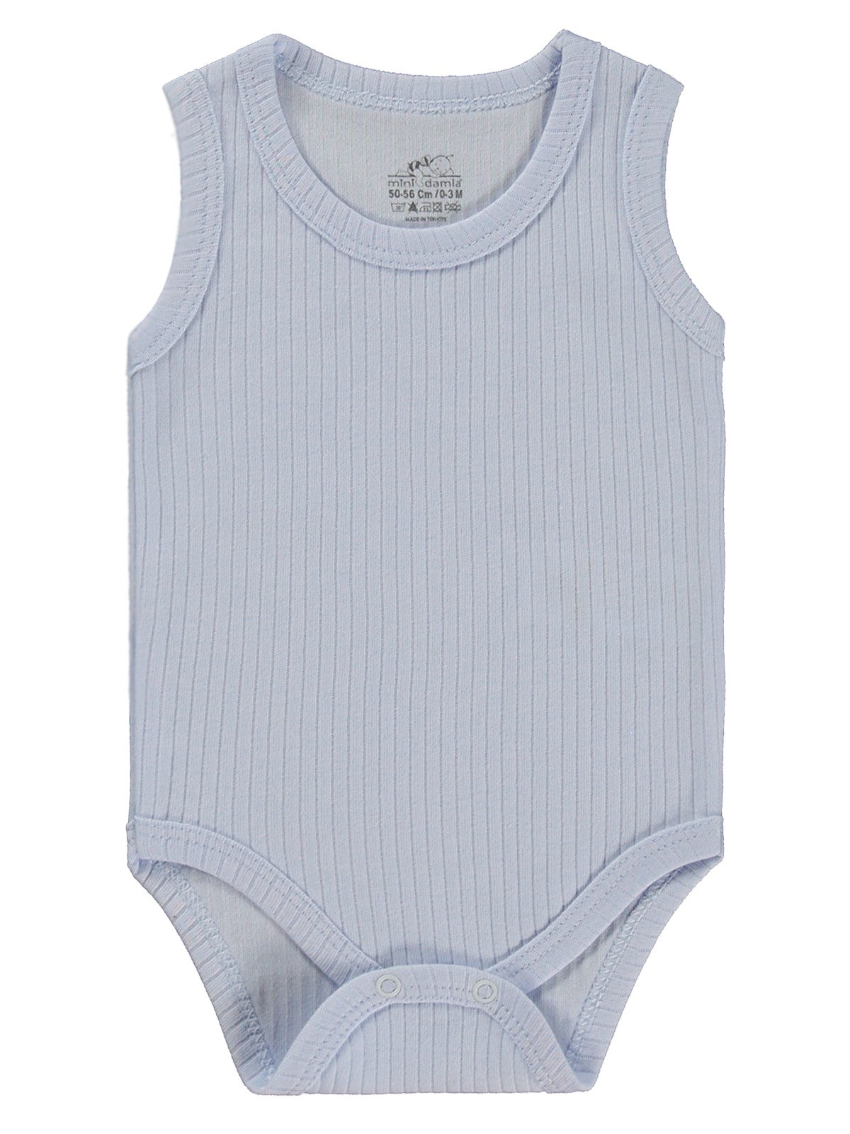 Minidamla Askılı Basic 3'lü set 1-18 Ay Çıtçıtlı Badi - Mavi