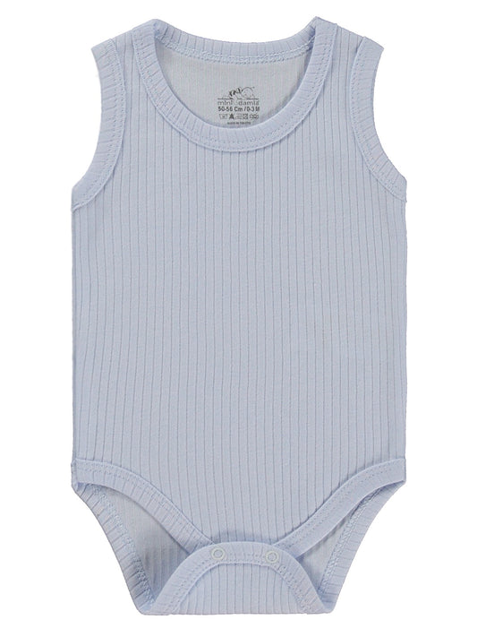 Minidamla Askılı Basic 3'lü set 1-18 Ay Çıtçıtlı Badi - Mavi