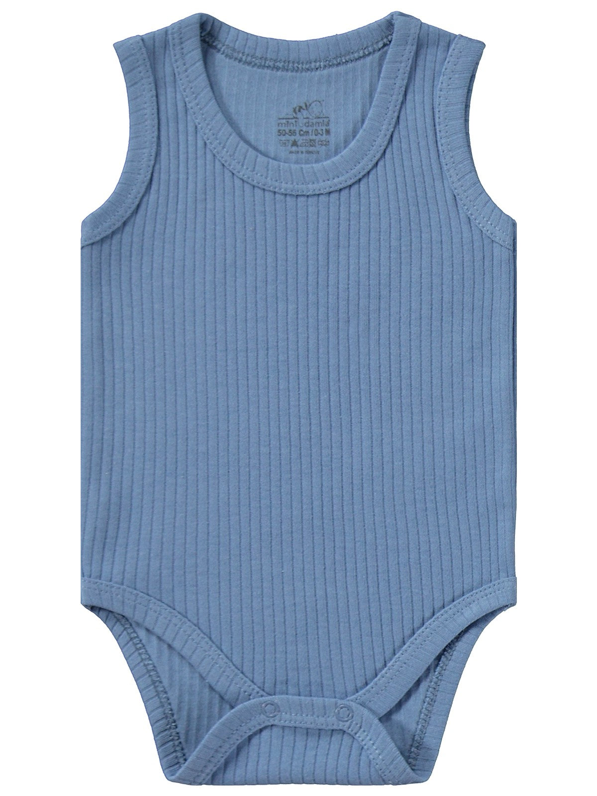 Minidamla Askılı Basic 3'lü set 1-18 Ay Çıtçıtlı Badi - Mavi