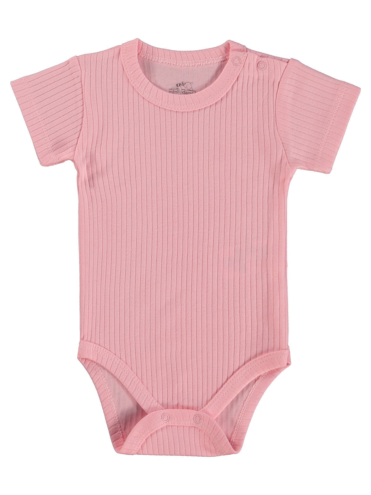 Minidamla Kısa Kol Basic 3'lü set 1-18  Ay Çıtçıtlı Badi - Mavi