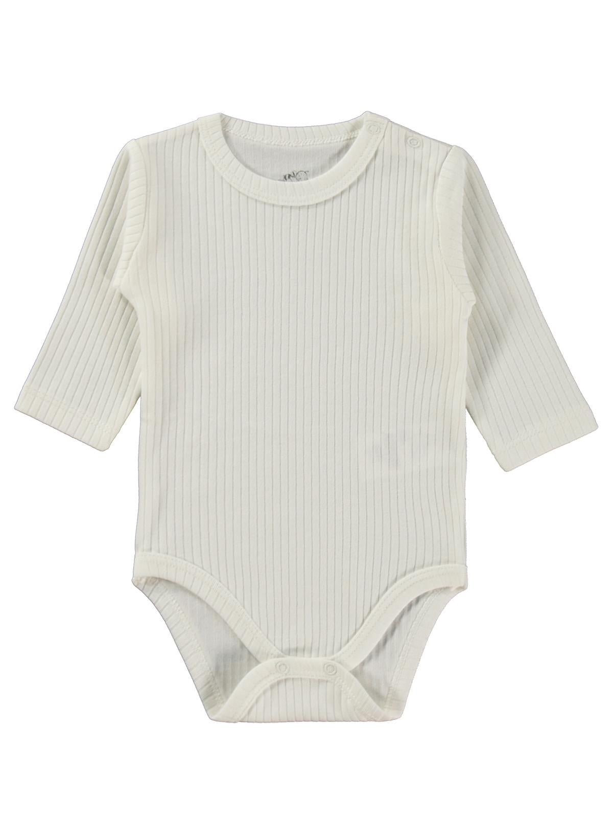 Minidamla Uzun Kol Basic 3'lü set 1-18 Ay Çıtçıtlı Badi - Sarı