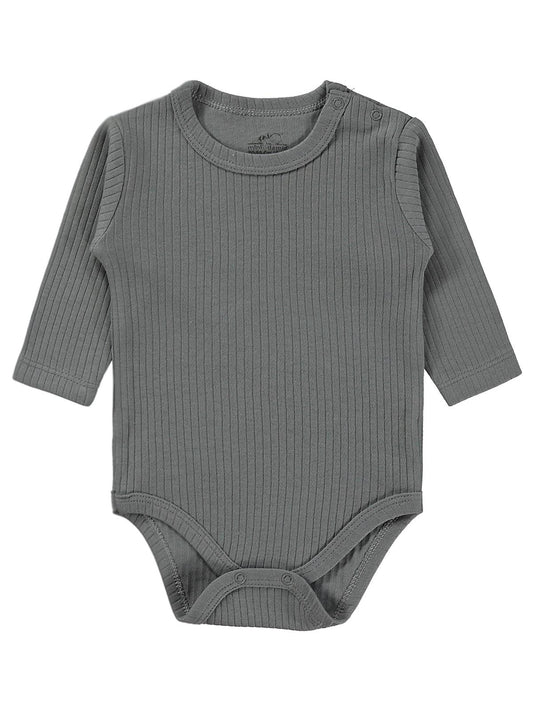Minidamla Uzun Kol Basic 3'lü set 1-18 Ay Çıtçıtlı Badi - Sarı