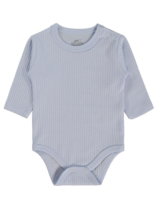 Minidamla Uzun Kol Basic 3'lü set 1-18 Ay Çıtçıtlı Badi - Sarı
