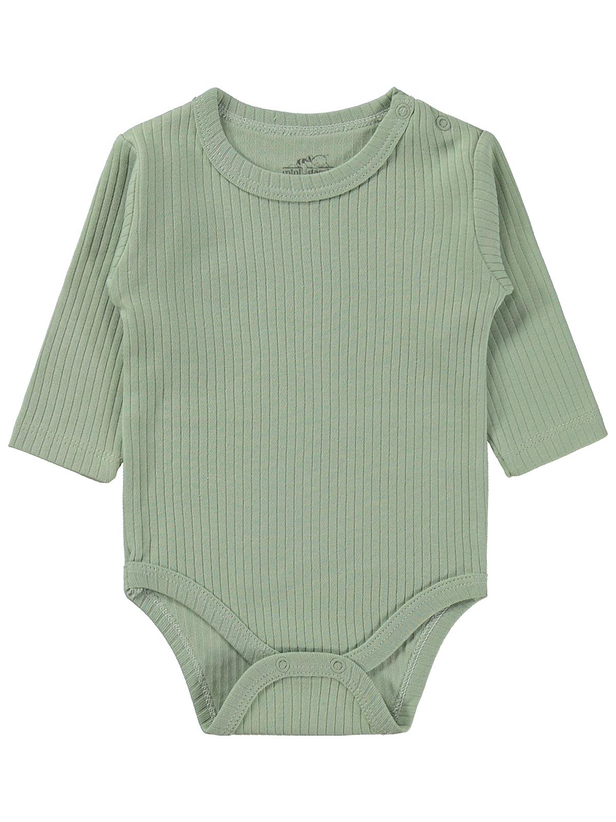 Minidamla Uzun Kol Basic 3'lü set 1-18 Ay Çıtçıtlı Badi - Sarı