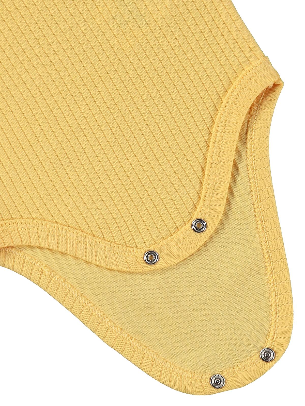 Minidamla Uzun Kol Basic 3'lü set 1-18 Ay Çıtçıtlı Badi - Sarı