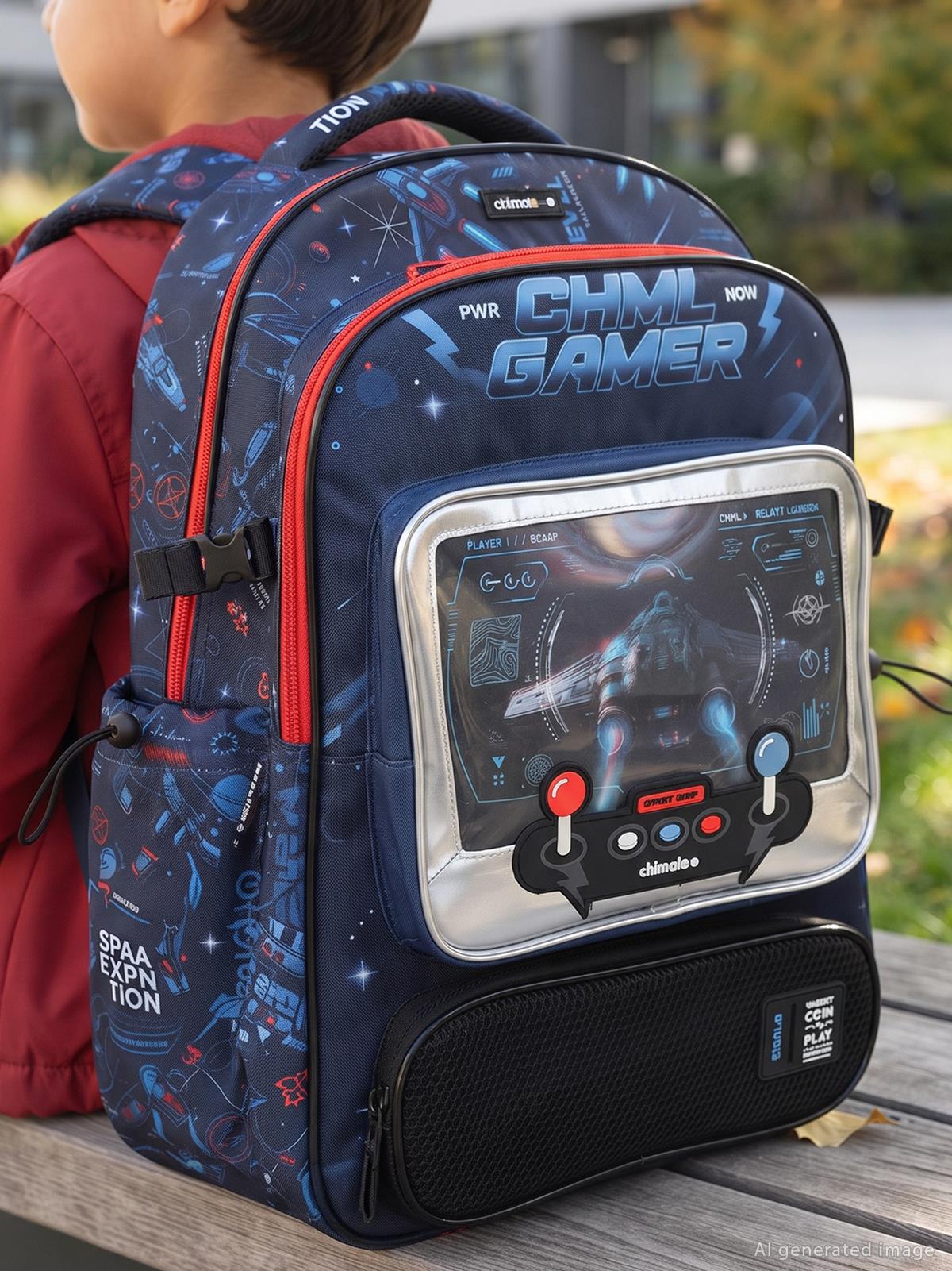 Chımola Chml Gamer Nave Mavi Sırt Çantası 17