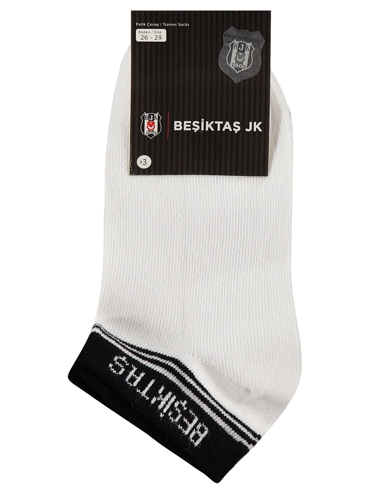 Beşiktaş 5-11 Yaş Patik Çorap - Siyah