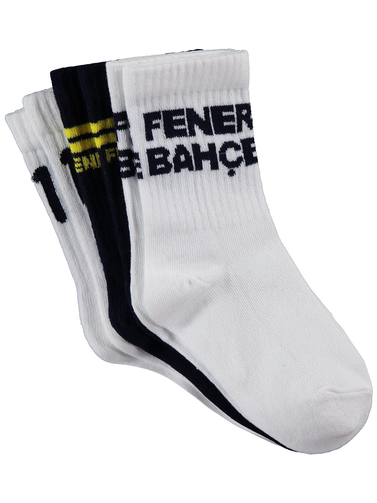 Fenerbahçe 5-11 Yaş Soket Çorap - Beyaz