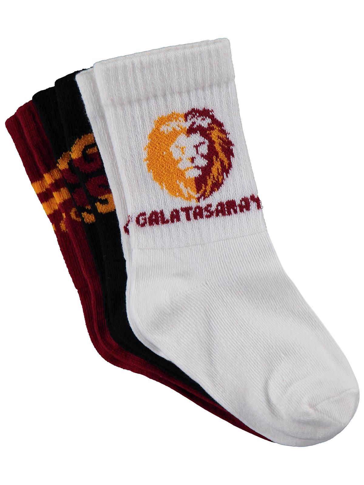 Galatasaray 5-11 Yaş Soket Çorap - Siyah
