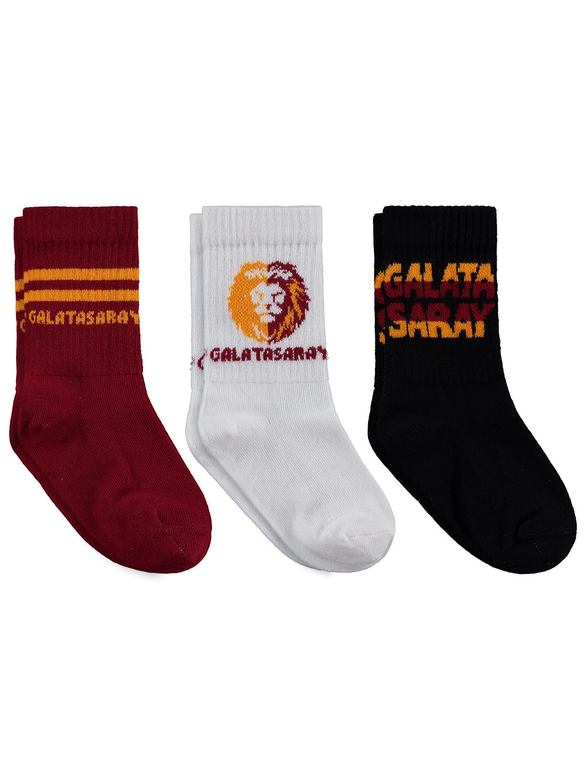 Galatasaray 5-11 Yaş Soket Çorap - Siyah