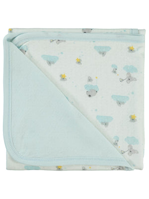 Bebetto Organic Stars and Koalas Battaniye - Mavi