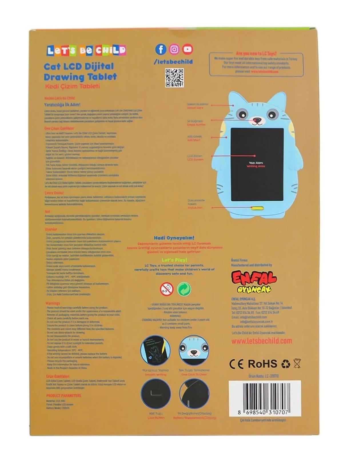 Let's be child Kedi Çizim Tableti 8,5 İnç