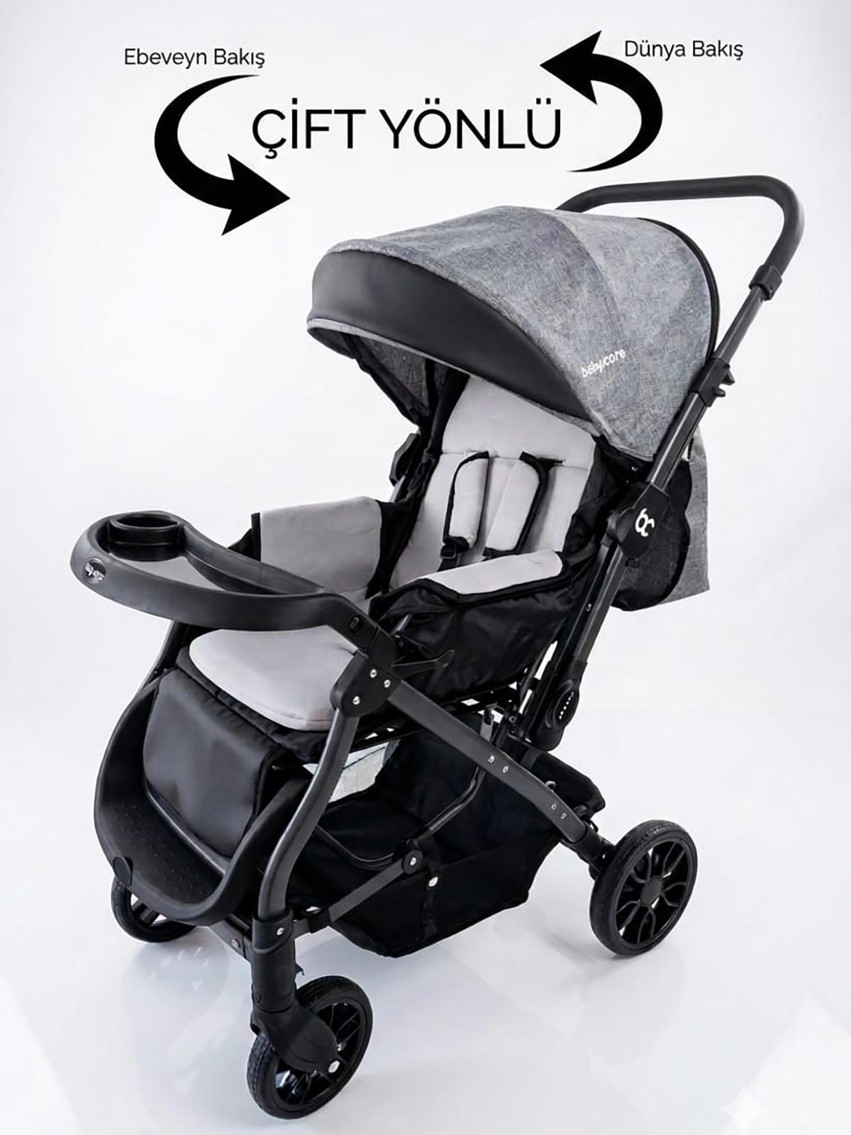 Babycare Capron Çift Yönlü Bebek Arabası - Gri