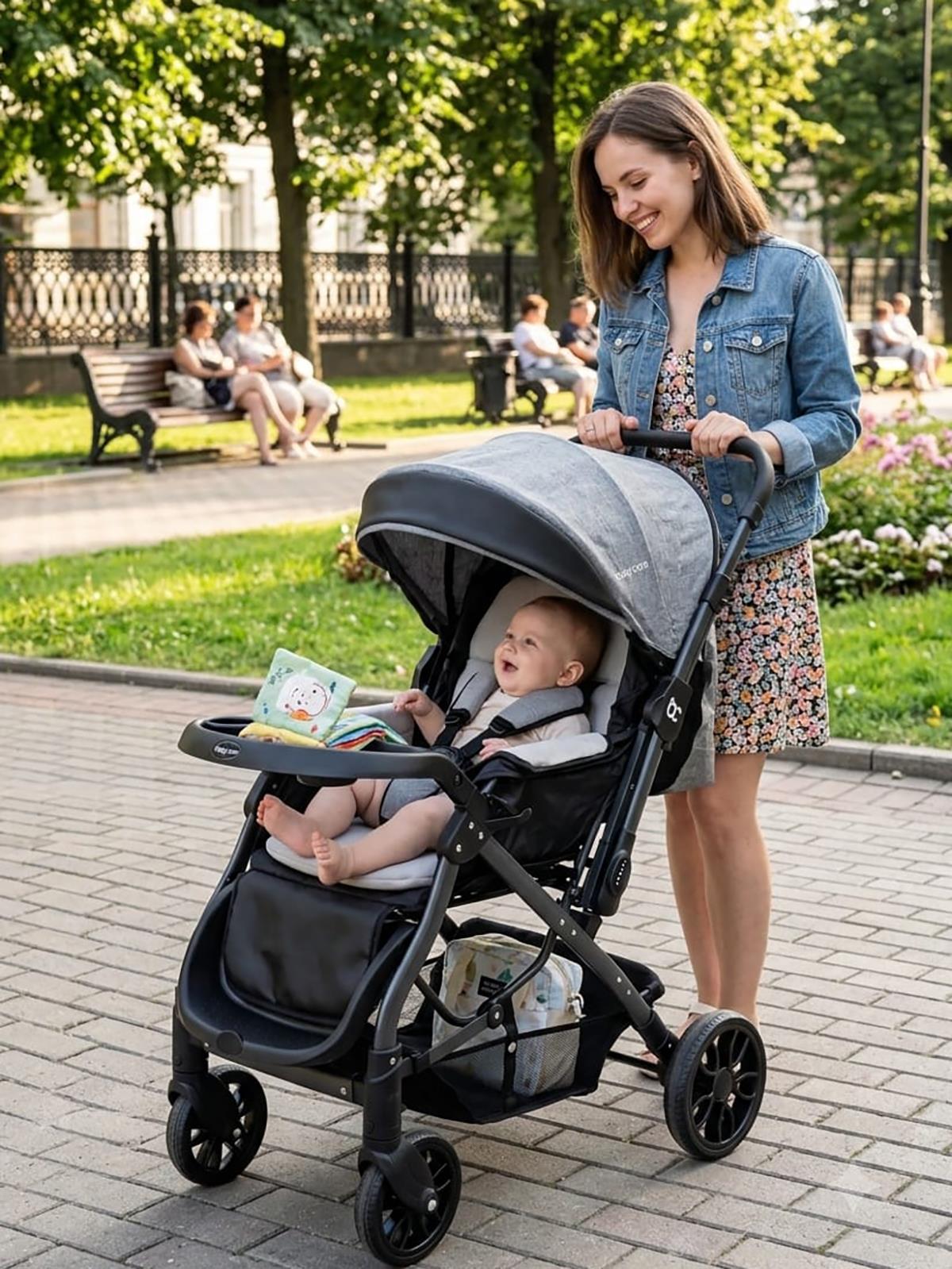 Babycare Capron Çift Yönlü Bebek Arabası - Gri